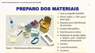 PREPARO DOS MATERIAIS
13
Este slide é propriedade intelectual - Lei dos Direitos Autorais (LEI Nº 9.610/98).
 