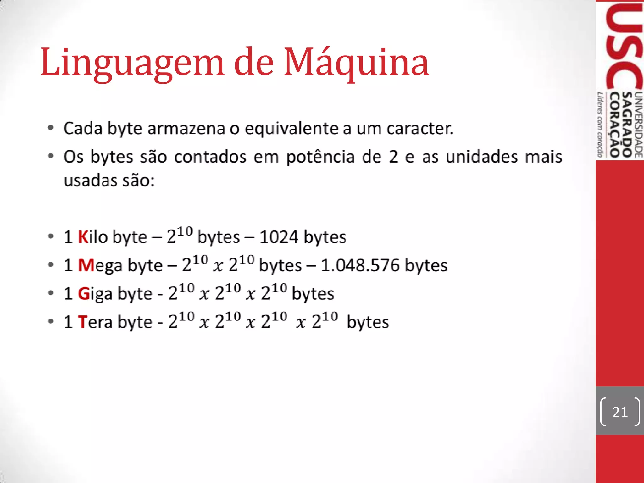 Linguagem de Máquina
•




                       21
 