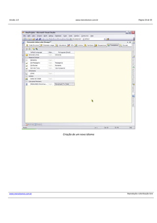 Versão: 2.0 www.marcelosincic.com.br Página 54 de 59
www.marcelosincic.com.br Reprodução e distribuição livre
Criação de um novo idioma
 