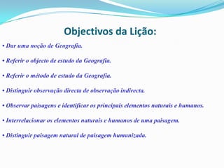 Introdução à GeografiaTécnicas de Pesquisa