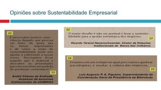 Opiniões sobre Sustentabilidade Empresarial
 