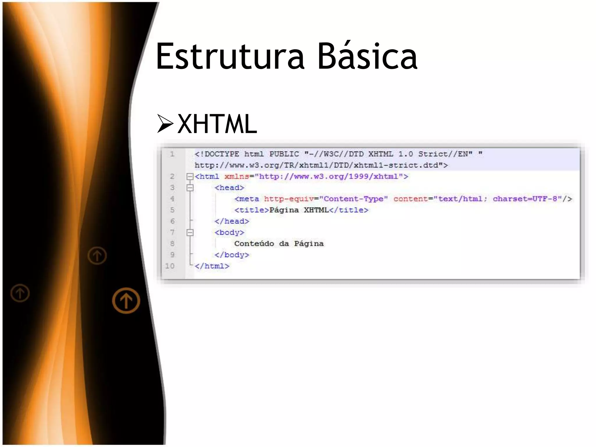 Estrutura Básica
XHTML
 