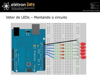 Vetor de LEDs – Montando o circuito
 