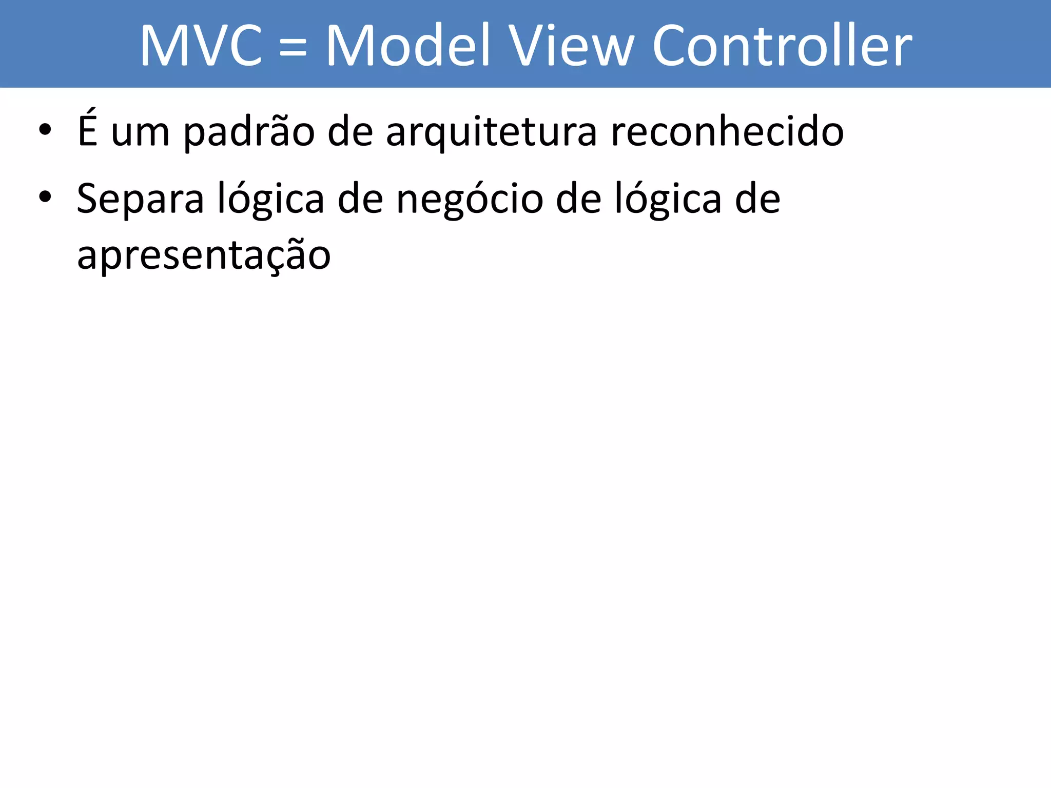 Introdução ao Asp.Net Mvc