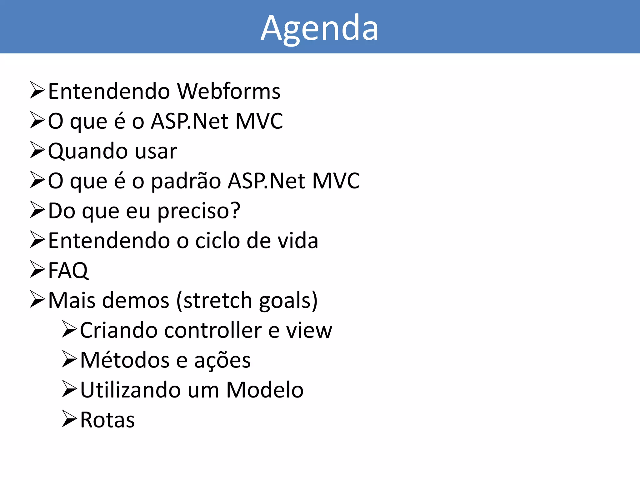 Introdução ao Asp.Net Mvc