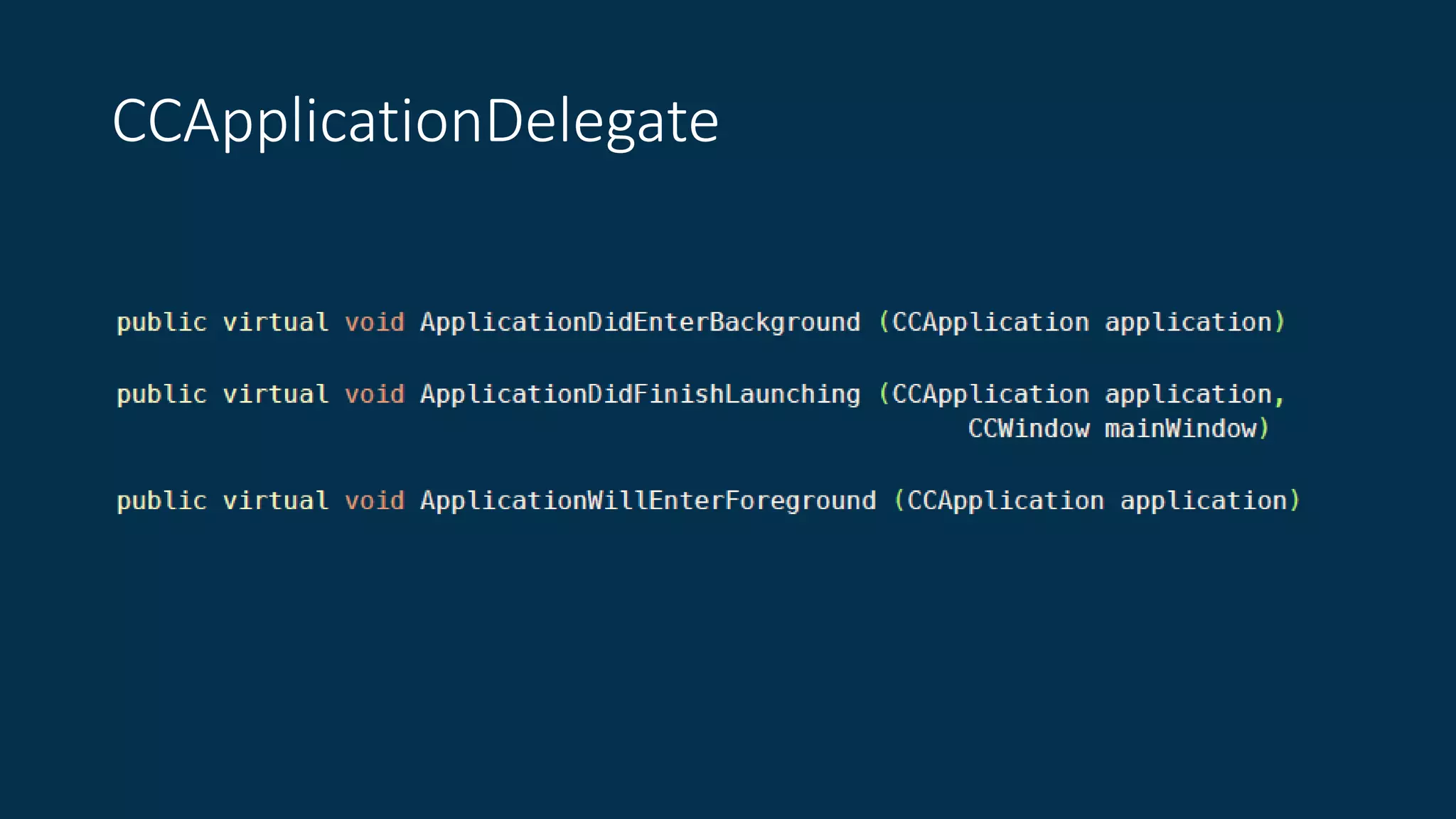CCApplicationDelegate 
 