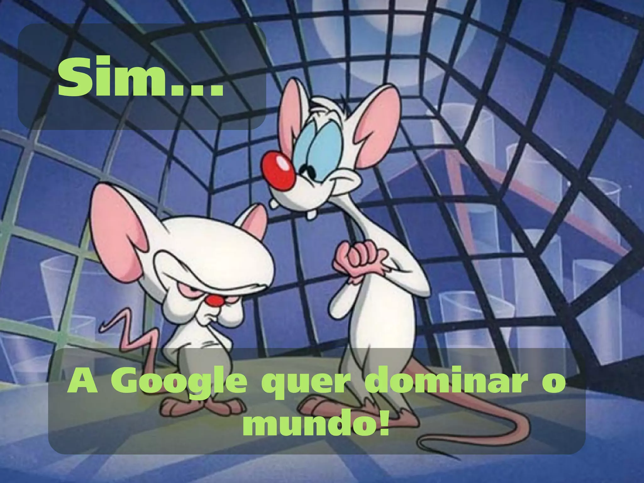 Sim...




A Google quer dominar o
        mundo!
 