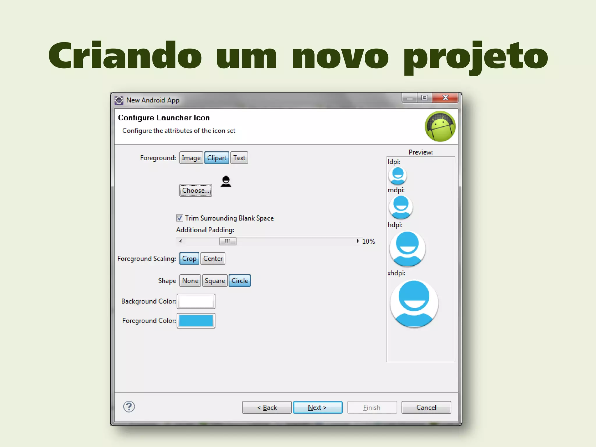 Criando um novo projeto
 