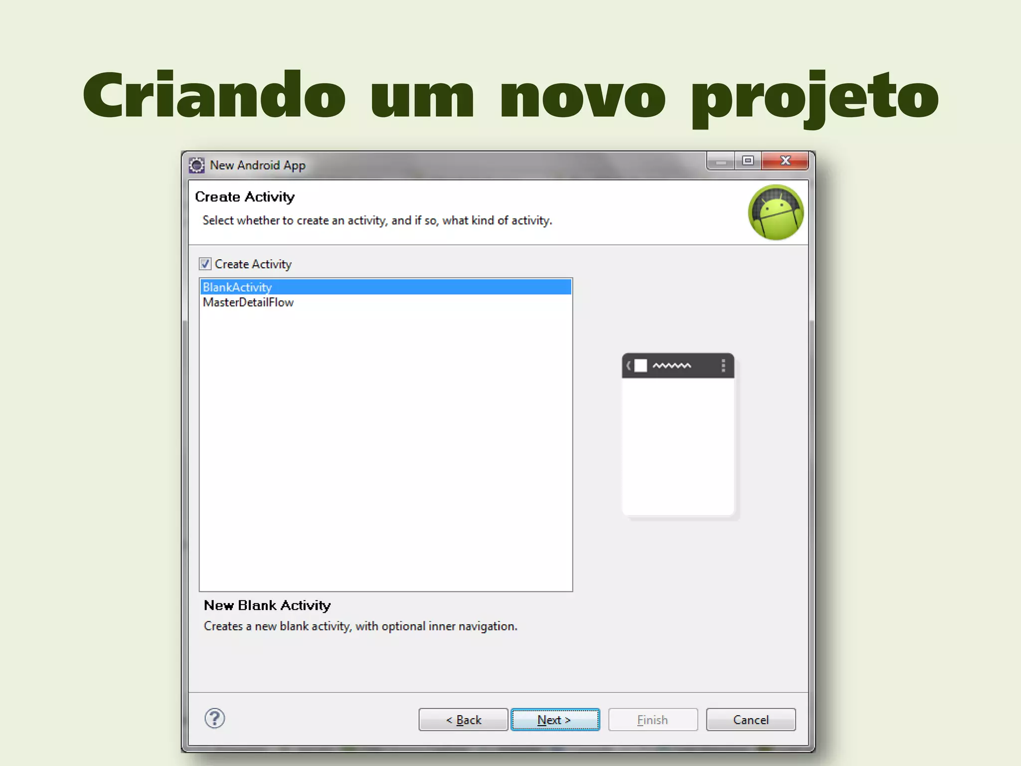 Criando um novo projeto
 