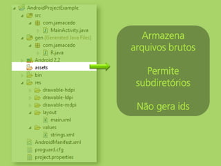 Armazena
arquivos brutos

   Permite
 subdiretórios

 Não gera ids
 