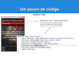 Um pouco de código
      Criando o "Topo"
 