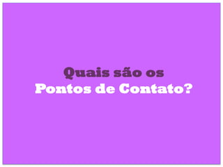 Quais são os
Pontos de Contato?
 