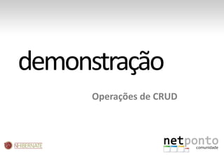 Operações de CRUDdemonstração