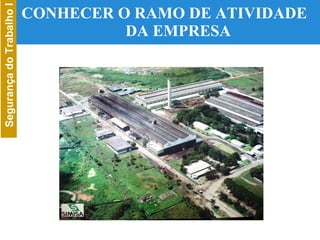 CONHECER O RAMO DE ATIVIDADE  DA EMPRESA 