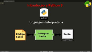 prof. Gemilson G. da Costa
Linguagem Interpretada
Introdução a Python 3
 