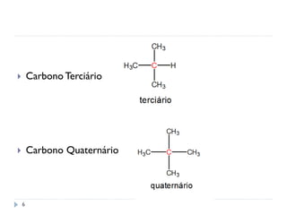 6
 Carbono Terciário
 Carbono Quaternário
 