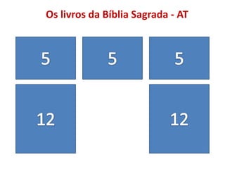 Os livros da Bíblia Sagrada - AT
 