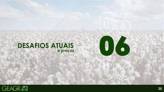 25
01
06
DESAFIOS ATUAIS
e preços
 