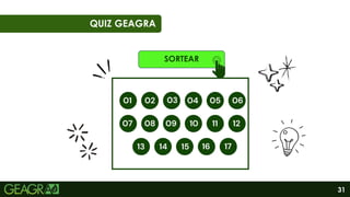31
01
06
QUIZ GEAGRA
SORTEAR
 