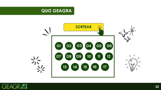 32
01
06
QUIZ GEAGRA
SORTEAR
 