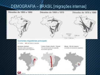 DEMOGRAFIA – BRASIL [migrações internas]
 
