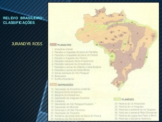 RELEVO BRASILEIRO:
CLASSIFICAÇÕES




   JURANDYR ROSS
 