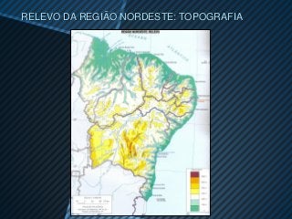 RELEVO DA REGIÃO NORDESTE: TOPOGRAFIA
 