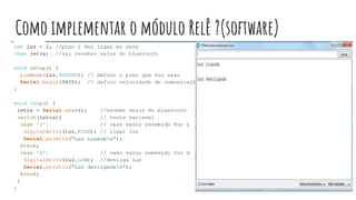 Como implementar o módulo Relê ?(software)
 