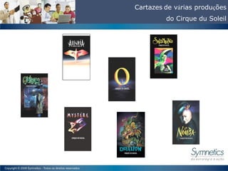 Cartazes   de v á rias produ ç ões do Cirque du Soleil 