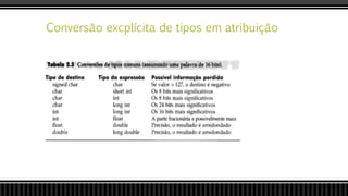 Conversão excplícita de tipos em atribuição
 
