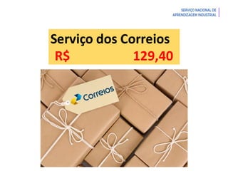 Introdução à Logística
Serviço dos Correios
129,40
R$
 