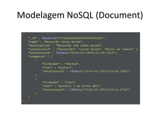Modelagem NoSQL (Document)
 