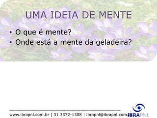www.ibrapnl.com.br | 31 3372-1308 | ibrapnl@ibrapnl.com.br
UMA IDEIA DE MENTE
• O que é mente?
• Onde está a mente da geladeira?
 