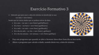 Introdução à programação   aula 3