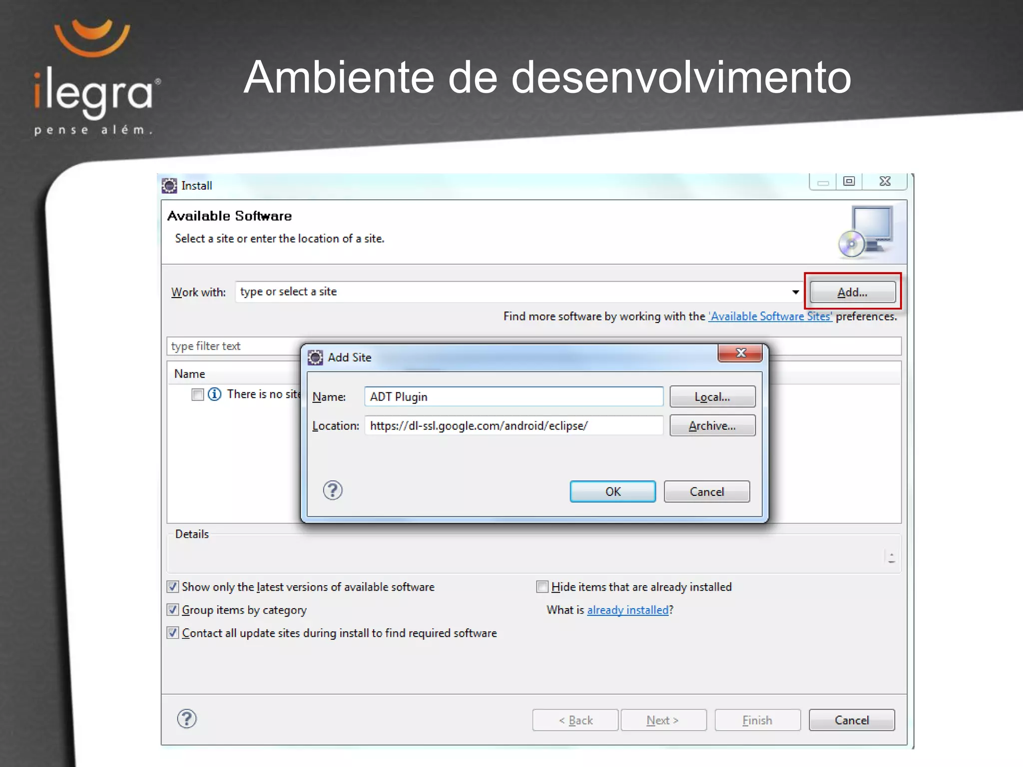 Ambiente de desenvolvimento
 
