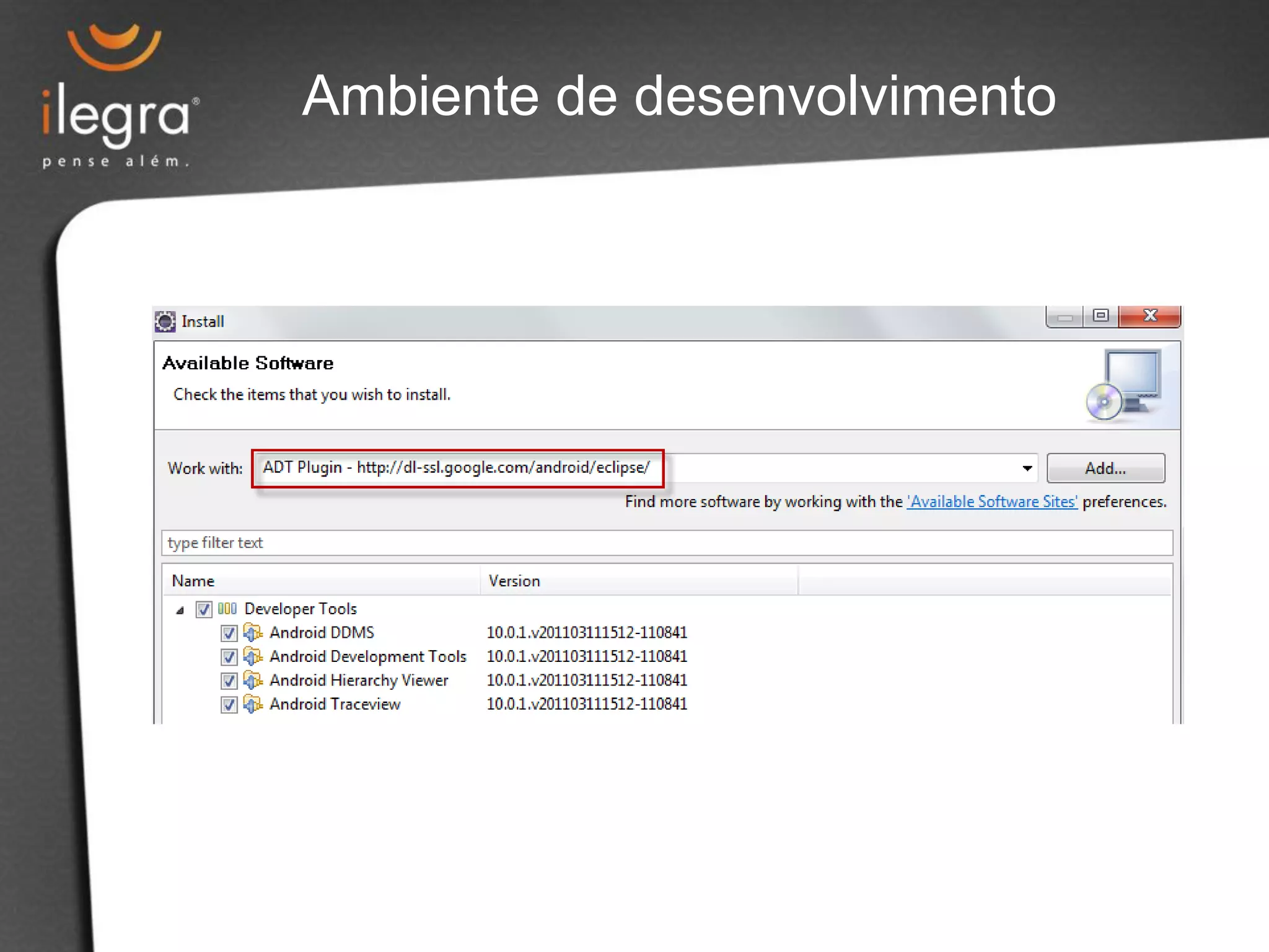 Ambiente de desenvolvimento
 