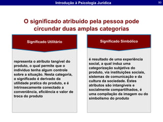 Atitudes e ComportamentoApesar da crença: Não existe uma forte relação entre atitudes e comportamentoLaPierre (1934) – discrepância entre atitudes e cpto  (restaurantes / chineses)Pessoas com baixo auto monitoramento, as atitudes são melhores preditoras de cptoA relação entre atitude e cpto é maior quando a medida de atitude é avaliada com relação a um cpto do que com relação a um objeto