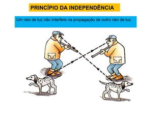 PRINCÍPIO DA INDEPENDÊNCIA Um raio de luz não interfere na propagação de outro raio de luz. . 