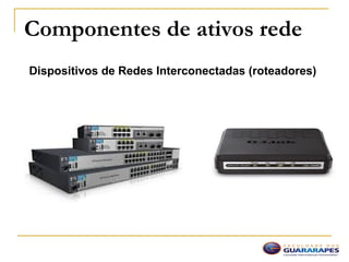 Componentes de ativos rede
Dispositivos de Redes Interconectadas (roteadores)
 