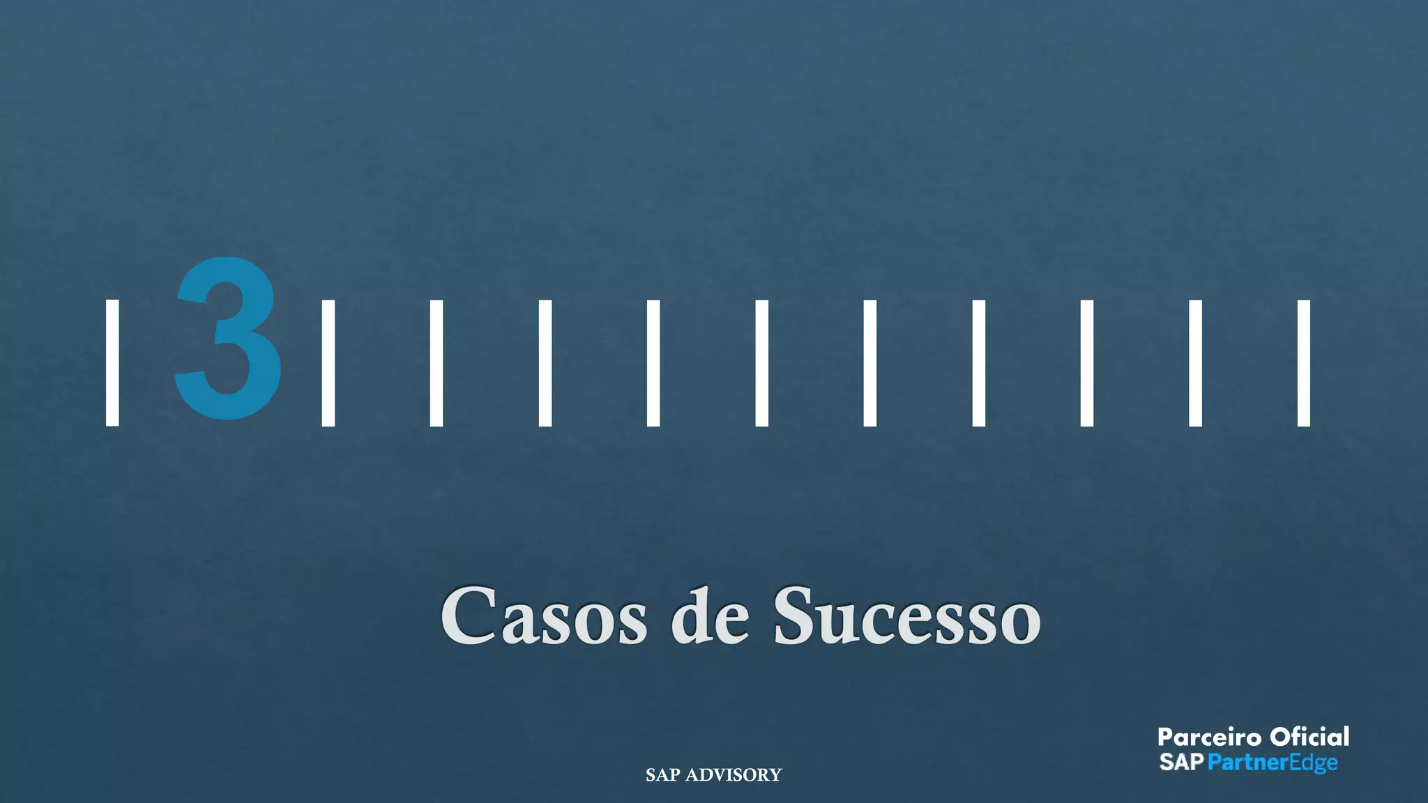 3
Casos de Sucesso
Parceiro Oficial
SAP ADVISORY
 