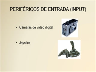 Câmaras de vídeo digital Joystick PERIFÉRICOS DE ENTRADA (INPUT) 