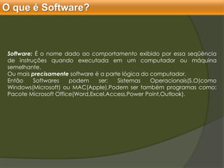 Disco Rigido ou Hd: É a parte do computador onde são armazenadas as informações, ou seja, é a "memória permanente" propriamente dita. 