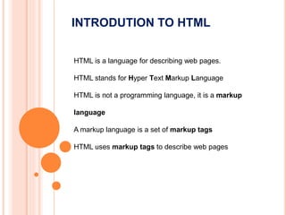 introduction to html.ppt