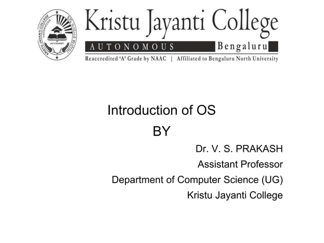 Introduction of os and types | PPT