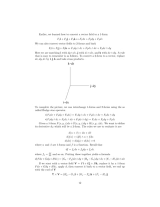 Diff Vector Forms Introdution to differential forms | PDF