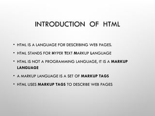Introdution to web and html notes and practice.ppt