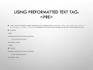 Introdution to web and html notes and practice.ppt