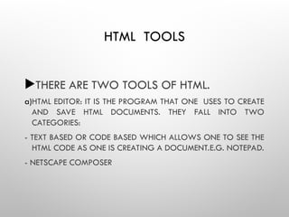 Introdution to web and html notes and practice.ppt