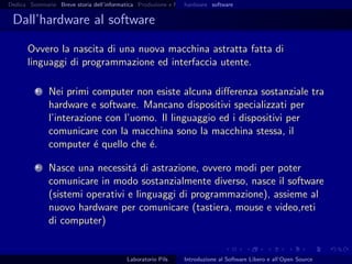 Introduzione al software libero