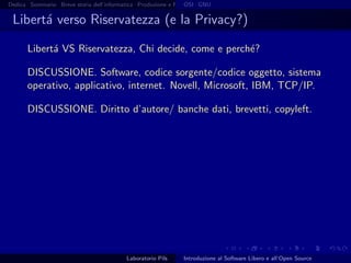 Introduzione al software libero